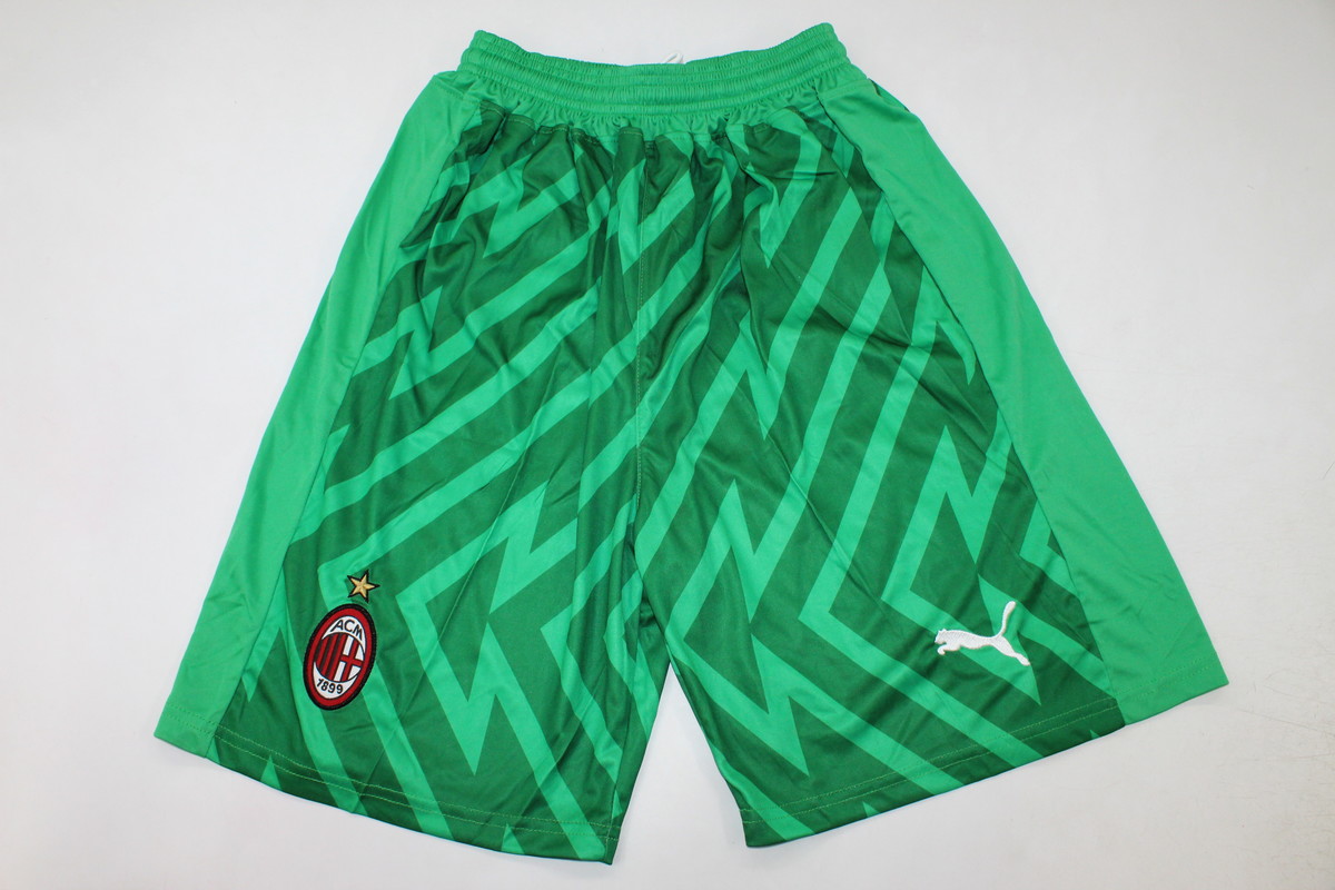 AAA Quality AC Milan 23/24 GK Green Soccer Shorts